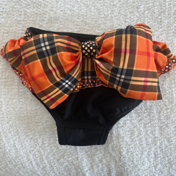 Cute jazz costume. Child size L. Orange and black with headband hat - Picture 7 of 9